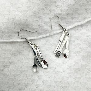 Kitchen Utensil Set Dangle Earrings, Cooking Earrings, Baker Earrings